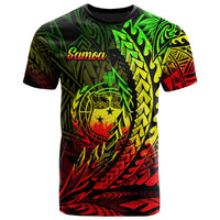 Samoa T Shirt Reggae Wings Style Unisex Black - Polynesian Pride