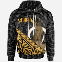 Vanuatu Hoodie Gold Polynesian Patterns With Bamboo Unisex Gold - Polynesian Pride