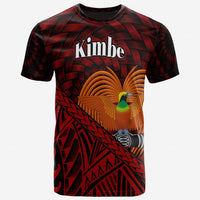 Papua New Guinea T Shirt Kimbe Polynesian Patterns With Bamboo Unisex Red - Polynesian Pride
