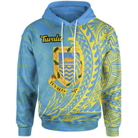 Tuvalu Hoodie Wings Style Unisex Blue - Polynesian Pride