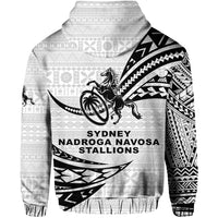 Fiji Rugby Hoodie Sydney Nadroga Navosa Stallions Unique Version White LT8 - Polynesian Pride