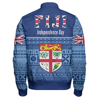 Fiji Independence Day Sleeve Zip Bomber Jacket LT10 - Polynesian Pride