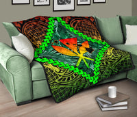 Hawaii Kanaka Kakau Tropical Polynesian Premium Quilt - Polynesian Pride
