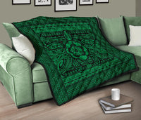 Hawaii Polyensian Turtle Premium Quilt Green - Polynesian Pride