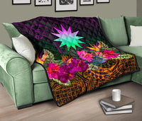 Nauru Premium Quilt - Summer Hibiscus - Polynesian Pride