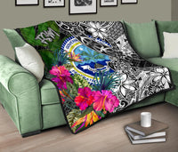 Federated States of Micronesia Premium Quilt - Turtle Plumeria Banana Leaf - Polynesian Pride