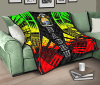 Nauru Premium Quilt - Nauru Coat Of Arms Polynesian Reggae Tattoo - Polynesian Pride