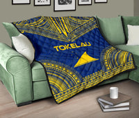 Tokelau Premium Quilt - Tokelau Flag Polynesian Chief BLue Version - Polynesian Pride
