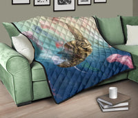 Hawaii Turtle And Jellyfish In Deep Sea Moana Premium Quilt - Polynesian Pride