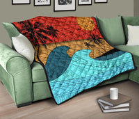 Hawaii Polynesian Sun Down Premium Quilt - Polynesian Pride