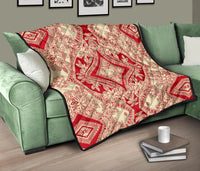 Polynesian Premium Quilt Red And Yellow - Polynesian Pride