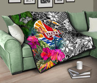 Tahiti Premium Quilt - Turtle Plumeria Banana Leaf - Polynesian Pride