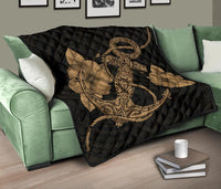 Anchor Gold Poly Tribal Premium Quilt - Polynesian Pride