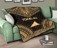 Tokelau Premium Quilt - Tokelau Flag Polynesian Chief Gold Version - Polynesian Pride