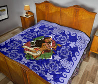 Hawaii Polynesian Premium Quilt - Hawaiian Dancing Girl Blue - Polynesian Pride