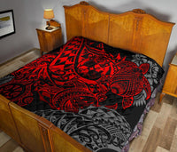Tonga Polynesian Premium Quilt - Red Turtle Flowing - Polynesian Pride