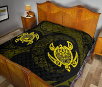 Hawaii Polynesian Turtle Premium Quilt Yellow - Polynesian Pride