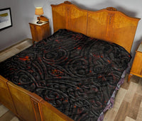 New Zealand Warriors Premium Quilt Maori Tiki Vocalno Style - Polynesian Pride