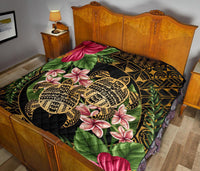 Hawaii Premium Quilt - Turtle Strong Pattern Hibiscus Plumeria Art AH - Polynesian Pride