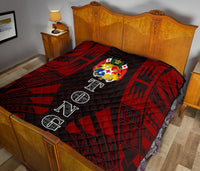 Tonga Premium Quilt - Tonga Coat Of Arms Polynesian Red Tattoo - Polynesian Pride