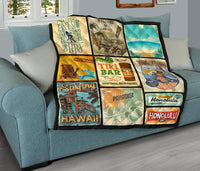 Hawaii Culture Vintage Premium Quilt - Polynesian Pride