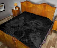 Anchor Gray Poly Tribal Premium Quilt - Polynesian Pride
