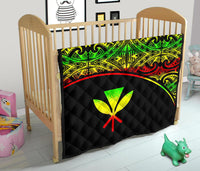 Hawaii Polynesian Premium Quilt - Reggae Kanaka Maoli Curve Version - Polynesian Pride