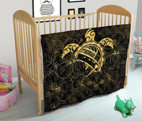 Hawaii Turtle Kanaka Golden Premium Quilt - Polynesian Pride
