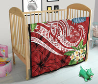 Fiji Polynesian Premium Quilt - Summer Plumeria (Red) - Polynesian Pride