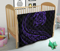 Hawaii Turtle Premium Quilt - Purple - Frida Style - Polynesian Pride