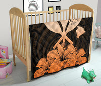 Hawaiian Kanaka Premium Quilt Hibiscus Polynesian Love Orange - Polynesian Pride