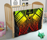 Guam Polynesian Premium Quilt - Guam Reggae Seal with Polynesian Tattoo - Polynesian Pride