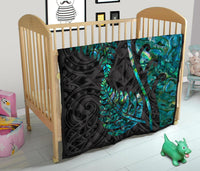 Aotearoa Maori Premium Quilt Silver Fern Koru Vibes - Polynesian Pride
