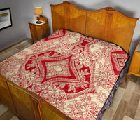 Polynesian Premium Quilt Red And Yellow - Polynesian Pride