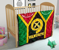 Vanuatu Polynesian Premium Quilt - Vanuatu Flag and Coat Of Arms - Polynesian Pride
