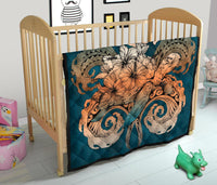 Hawaii Turtle Wave Polynesian Premium Quilt - Hey Style Orange - Polynesian Pride