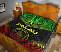 Palau Premium Quilt - Palau Seal Polynesian Chief Reggae Version - Polynesian Pride