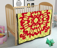 Hawaiian Quilt Turtle Pattern New Yellow Premium Quilt - Skin Style - AH - Polynesian Pride