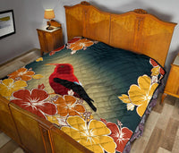 Honeycreeper Hibiscus Premium Quilt - Polynesian Pride
