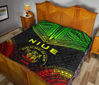 Niue Premium Quilt - Niue Seal Polynesian Chief Reggae Version - Polynesian Pride