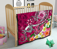 Samoa Premium Quilt - Turtle Plumeria (Pink) - Polynesian Pride