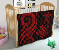 Tonga Polynesian Premium Quilt - Red Tentacle Turtle - Polynesian Pride