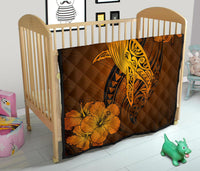 Hawaii Whale Swim Poly Premium Quilt - Polynesian Pride