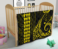 Hawaii Kakau Yellow Polynesian Premium Quilt - Polynesian Pride