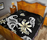 Plumeria Butterfly Premium Quilt - Polynesian Pride