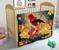 Honeycreeper Hibiscus Premium Quilt - Polynesian Pride