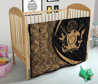 Cook Islands Coat Of Arms Polynesian Premium Quilt - Circle Style - 02 - Polynesian Pride