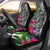 American Samoa Custom Personalised Car Seat Covers White - Turtle Plumeria Banana Leaf Universal Fit White - Polynesian Pride