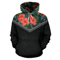 Hawaii Red Hibiscus Hoodie - Polynesian Pride