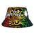 Nauru Custom Personalised Bucket Hat - Rainbow Polynesian Pattern Unisex Universal Fit Reggae - Polynesian Pride